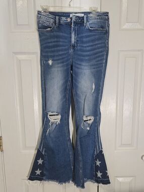 Buckle Bridge By Gly High Rise Flare Flag Jeans 29W